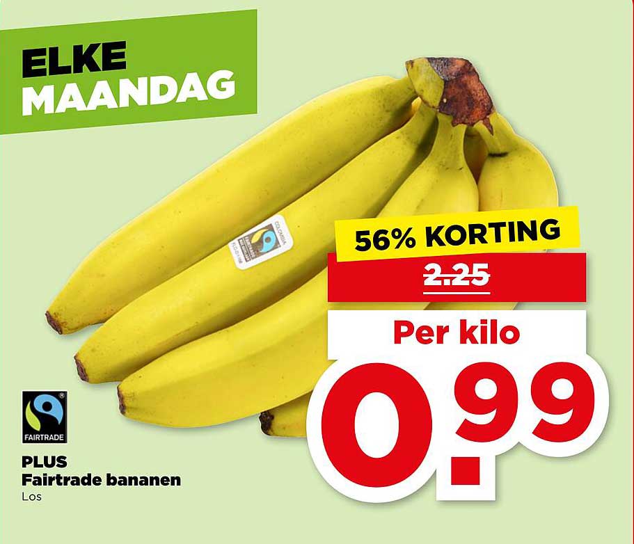PLUS Fairtrade bananen