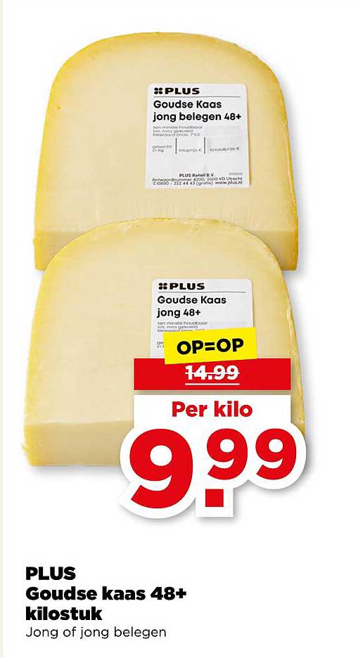 PLUS Goudse kaas 48+ kilostuk