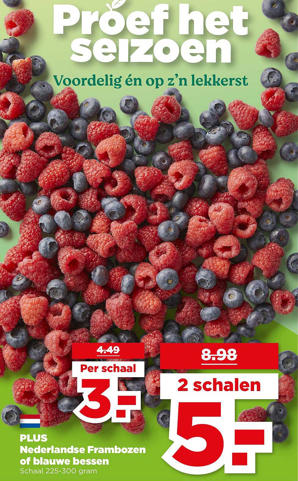 PLUS Nederlandse Frambozen of blauwe bessen