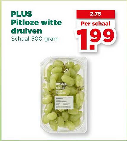 PLUS Pitloze witte druiven