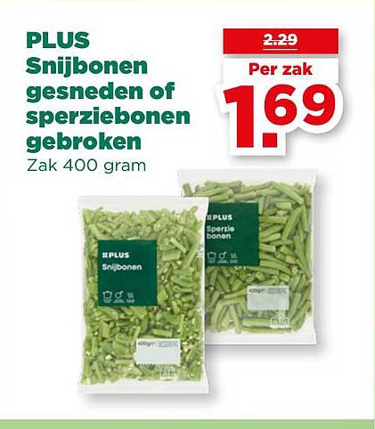 PLUS Snijbonen gesneden of sperziebonen gebroken