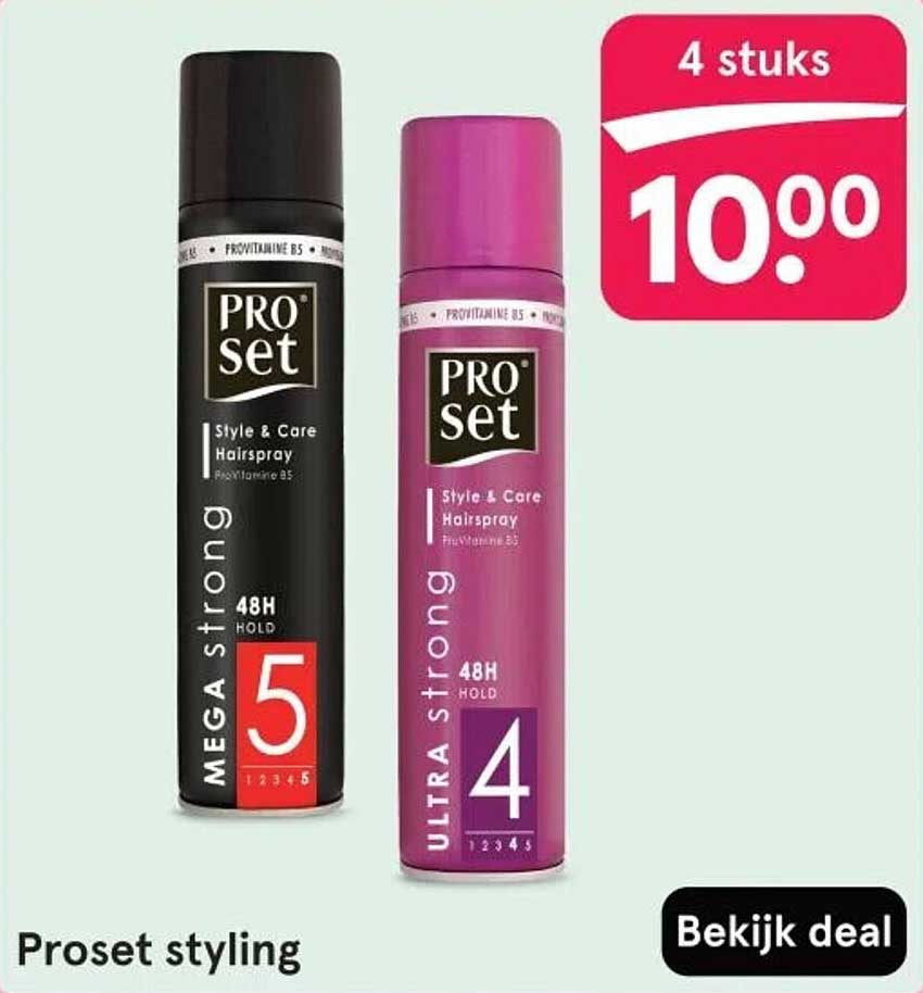 PRO Set Hairspray 4 stuks voor 10,00