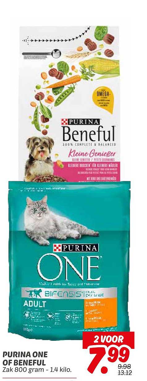 PURINA ONE OF BENEFUL Zak 800 gram - 1,4 kilo