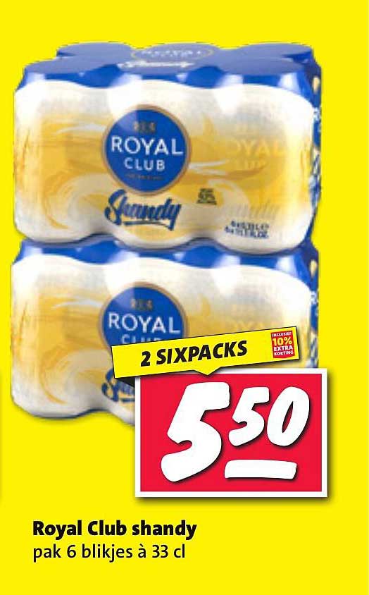 Royal Club shandy pak 6 blikjes à 33 cl