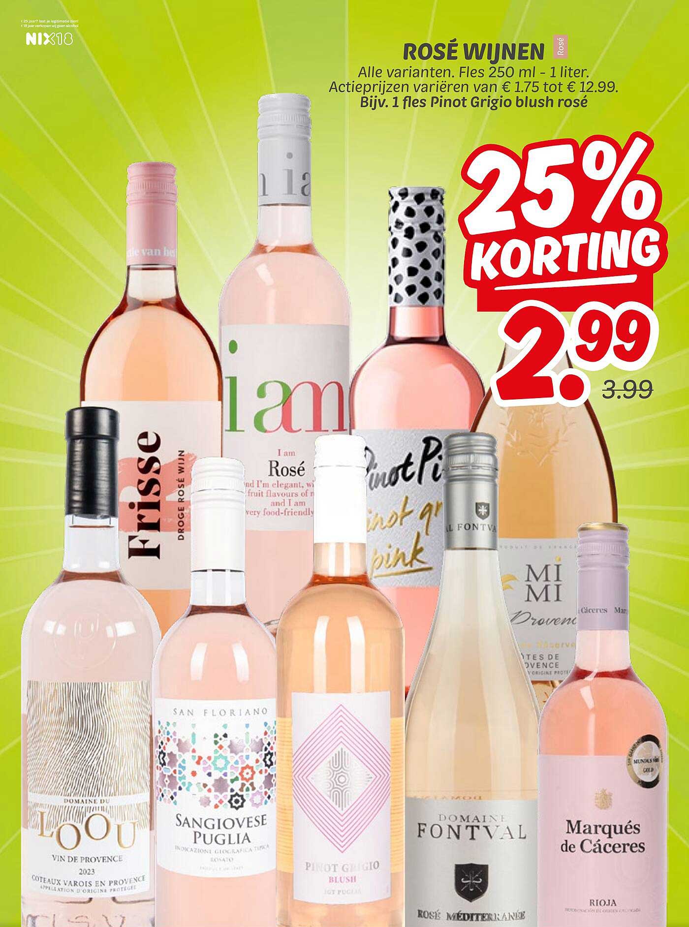 ROZE WIJNEN 25% KORTING