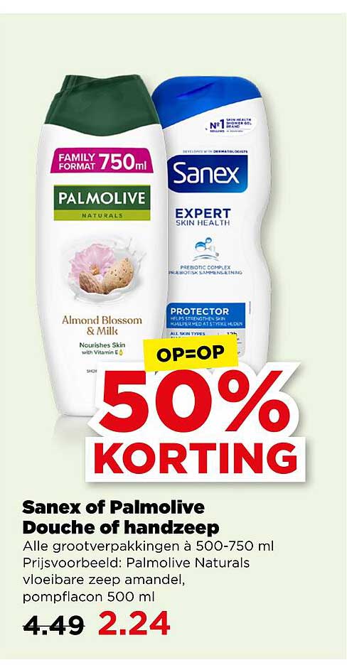 Sanex of Palmolive Douche of handzeep