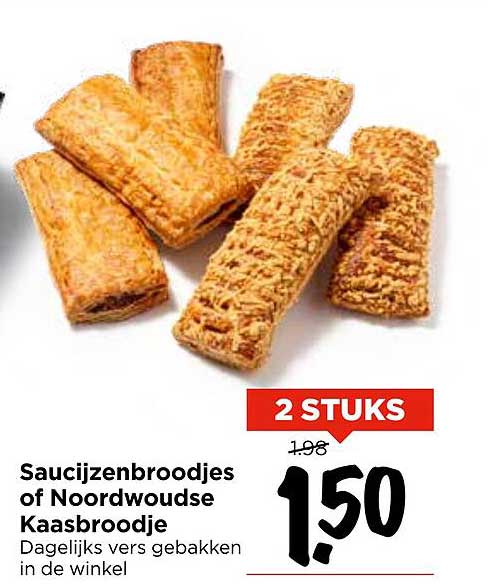 Saucijzenbroodjes of Noordwoudse Kaasbroodje
