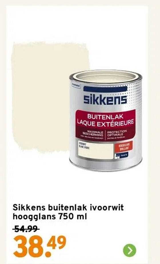 Sikkens buitenlak ivoorwit hoogglans 750 ml