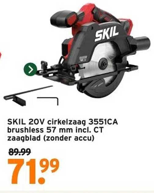 SKIL 20V cirkelzaag 3551CA brushless 57 mm incl. CT zaagblad (zonder accu)