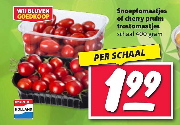 Snoeptomaatjes of cherry pruim trostomaatjes schaal 400 gram