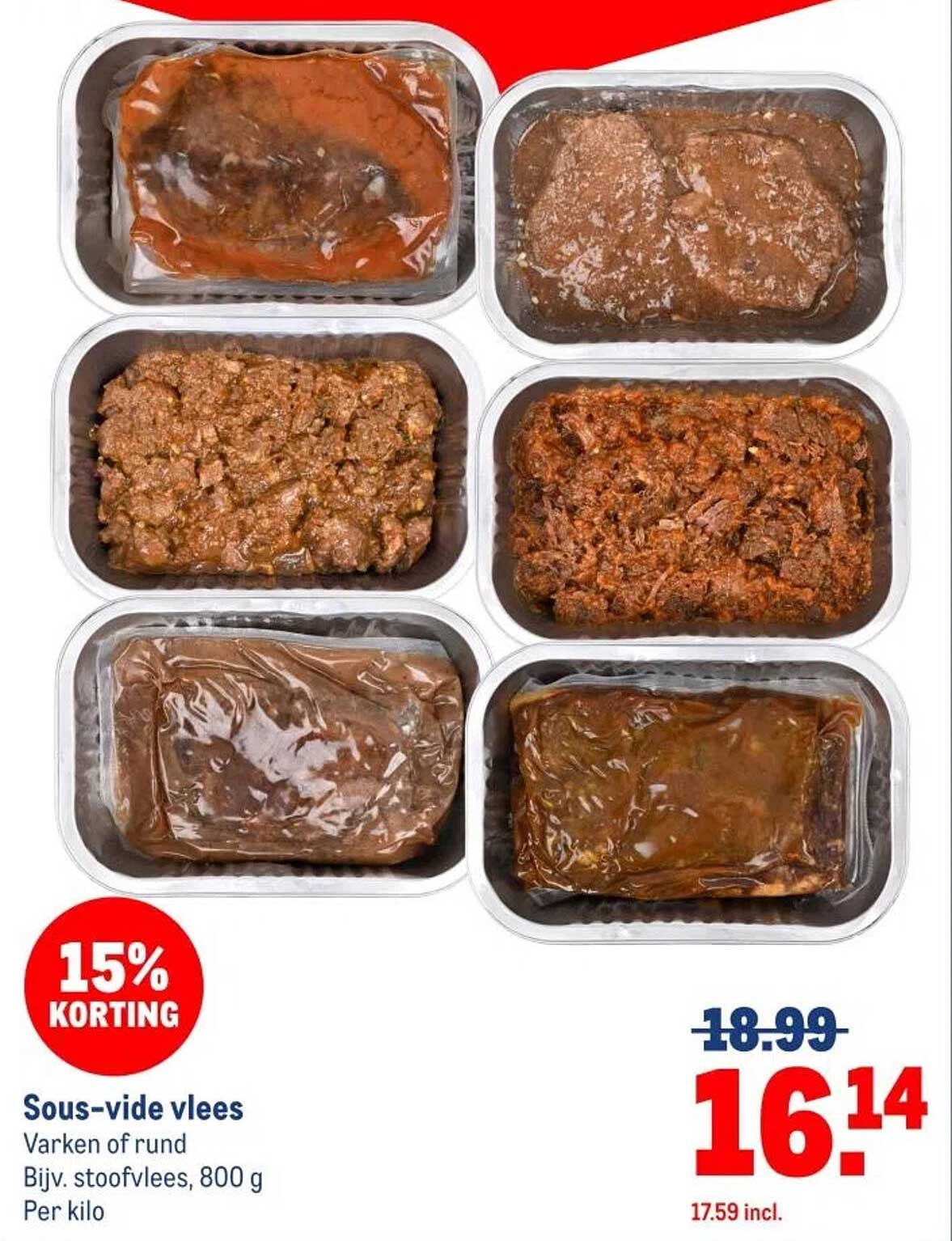 Sous-vide vlees