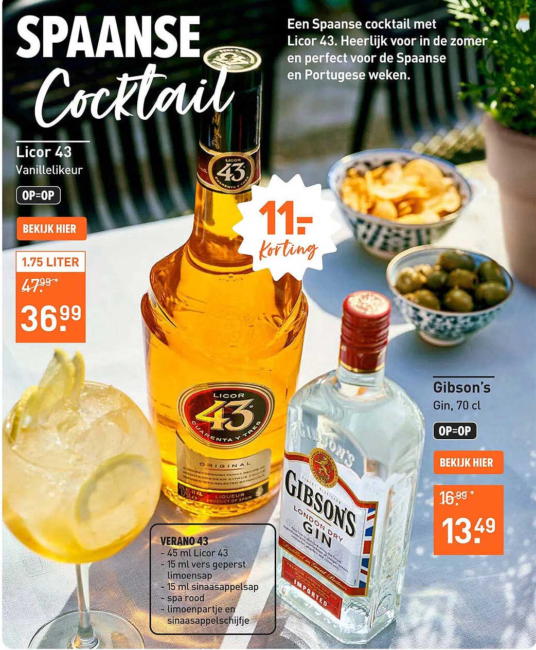 SPAANSE COCKTAIL - Licor 43 Vanillelikeur