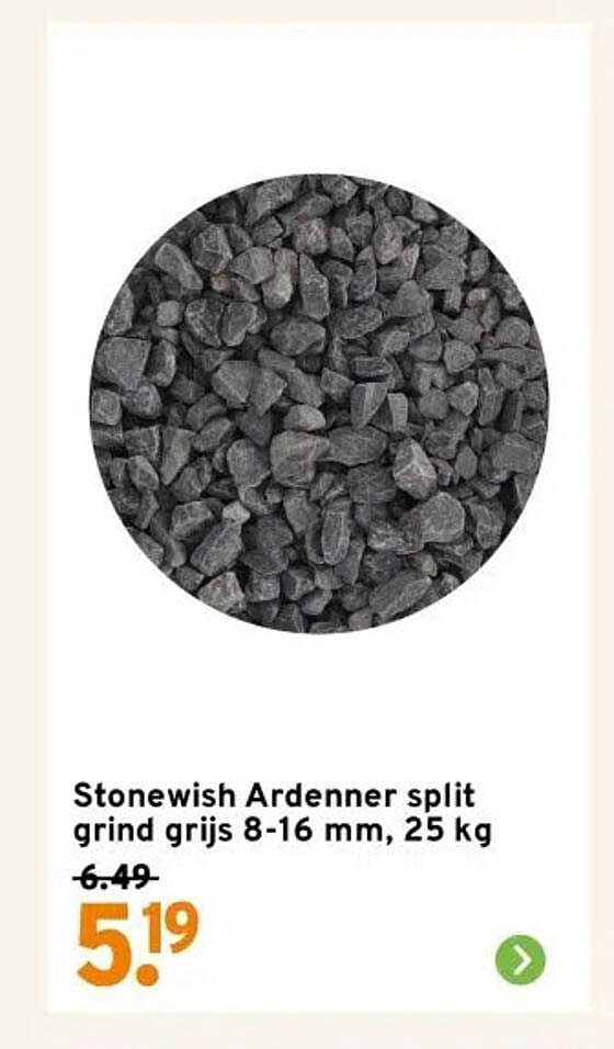 Stonewish Ardenner split grind grijs 8-16 mm, 25 kg