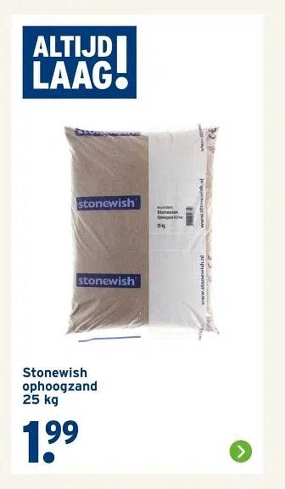 Stonewish ophoogzand 25 kg