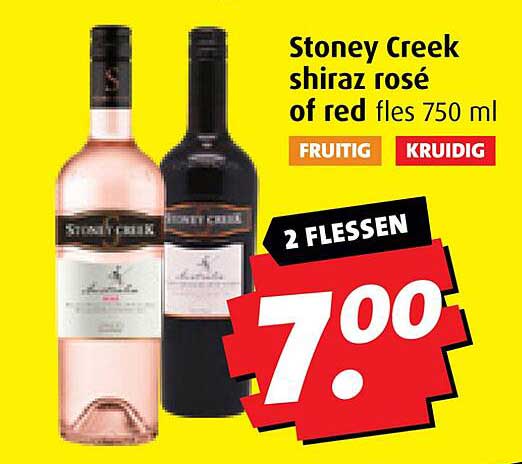 Stoney Creek shiraz rosé of red fles 750 ml