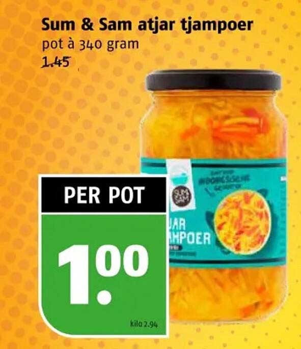 Sum & Sam atjar tjampoer pot à 340 gram