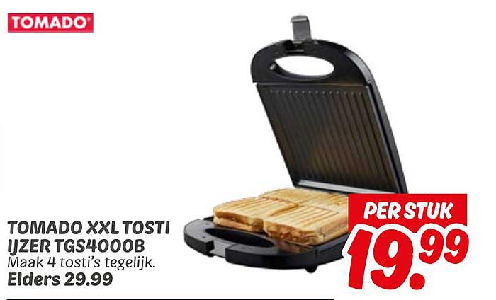 TOMADO XXL TOSTI IJZER TGS4000B