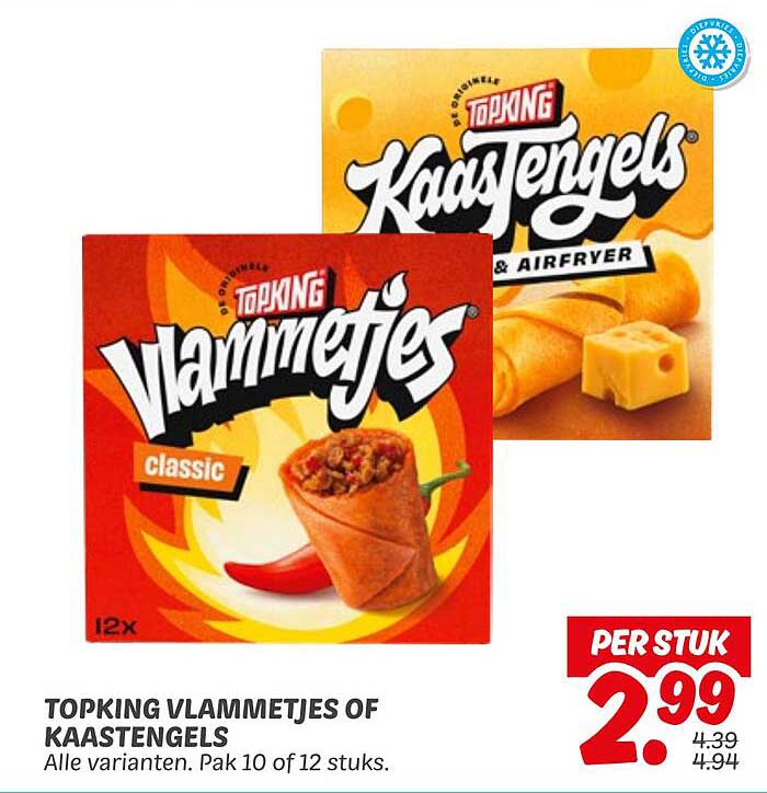 TOPKING VLAMMETJES OF KAASTENGELS