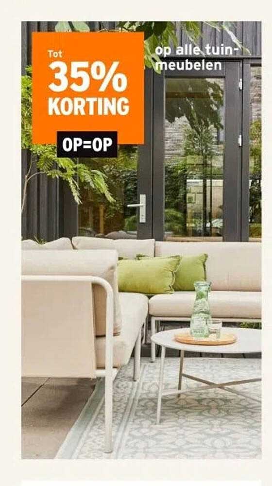 Tot 35% KORTING op alle tuinmeubelen