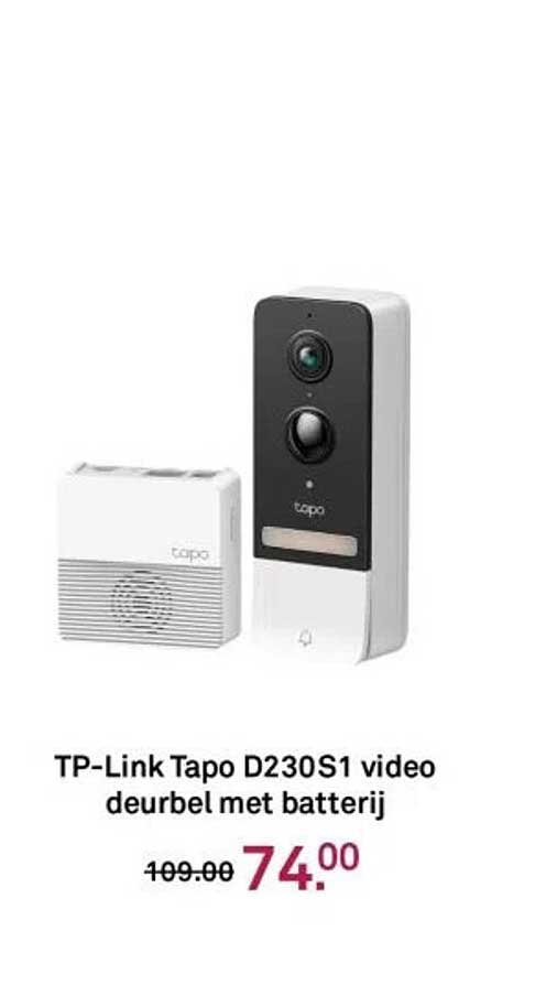 TP-Link Tapo D230S1 video deurbel met batterij
