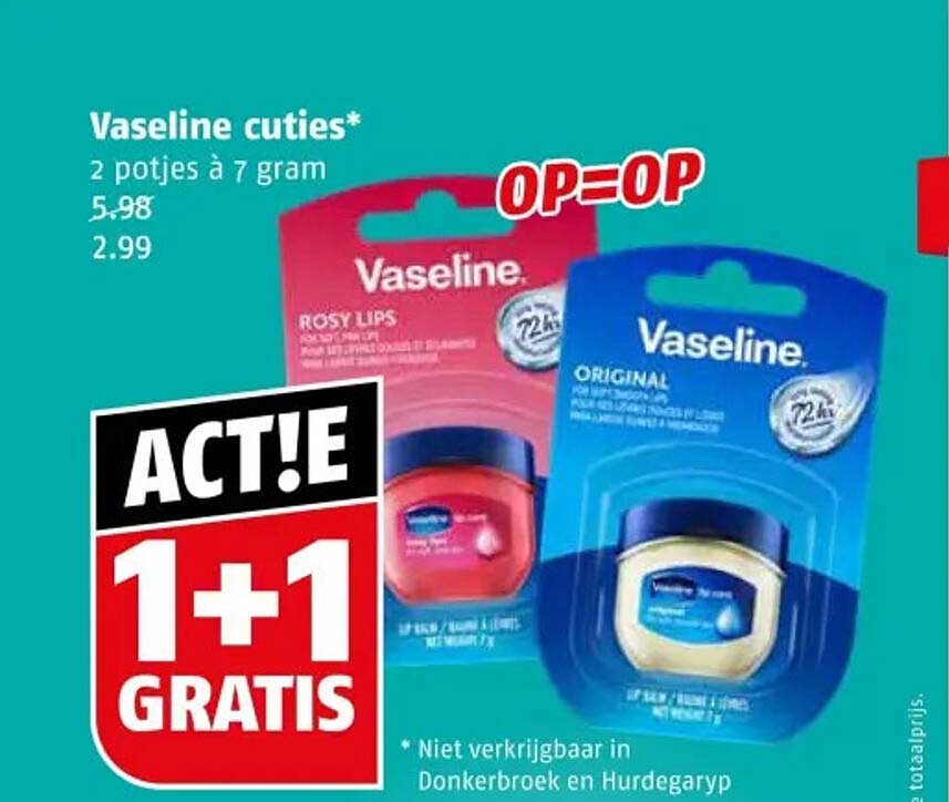 Vaseline cuties* 2 potjes à 7 gram