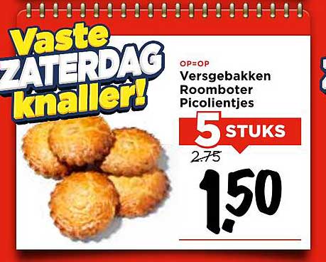 Versgebakken Roomboter Picolientjes 5 stuks