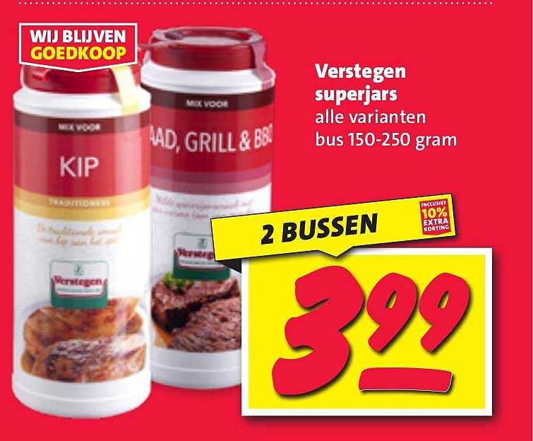 Verstegen superjar: alle varianten bus 150-250 gram
