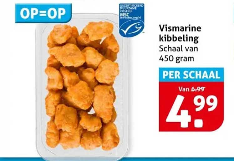 Vismarine kibbeling Schaal van 450 gram