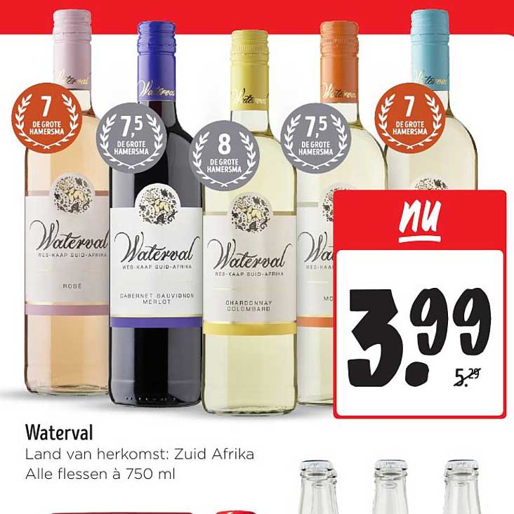 Waterval Wijnen, Alle flessen à 750 ml