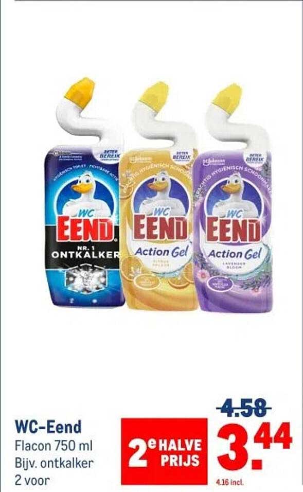 WC-Eend Flacon 750 ml Bijv. ontkalker 2 voor