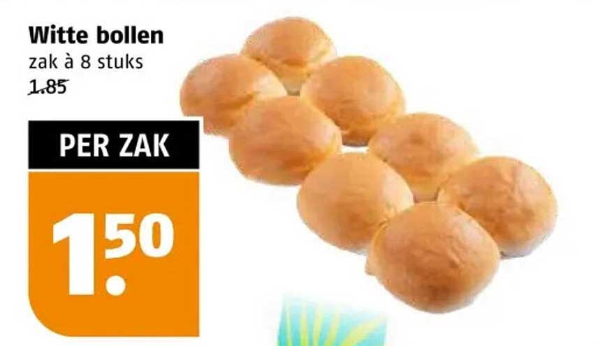 Witte bollen zak à 8 stuks