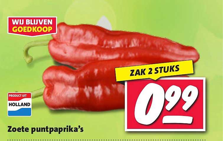 Zoete puntpaprika's