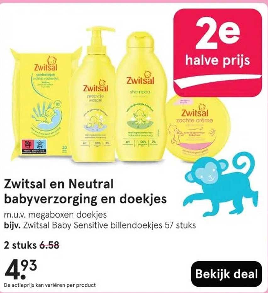 Zwitsal en Neutral babyverzorging en doekjes