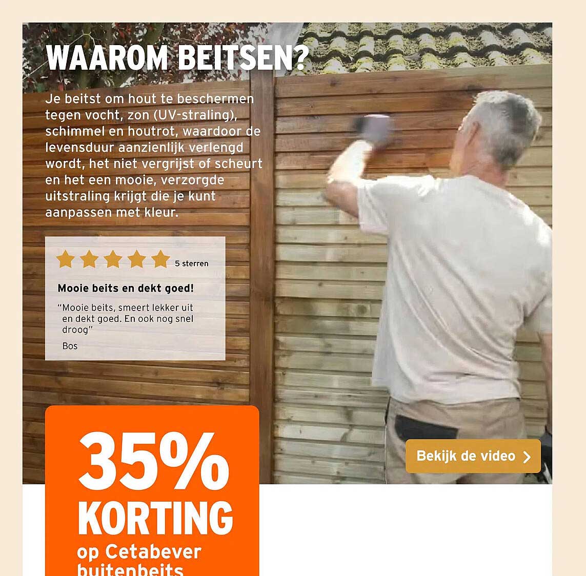 35% KORTING op Cetabever buitenbeits