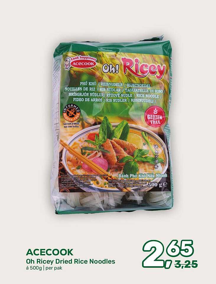 ACECOOK Oh Ricey Dried Rice Noodles á 500g | per pak