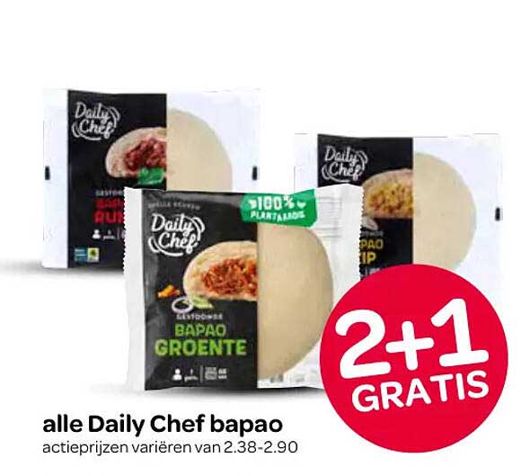 alle Daily Chef bapao 2+1 gratis
