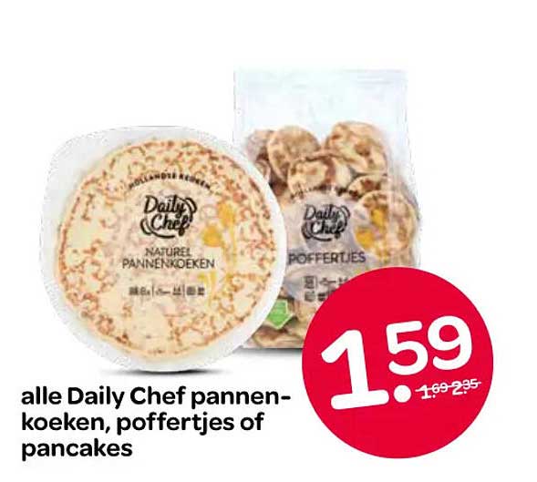 alle Daily Chef pannenkoeken, poffertjes of pancakes