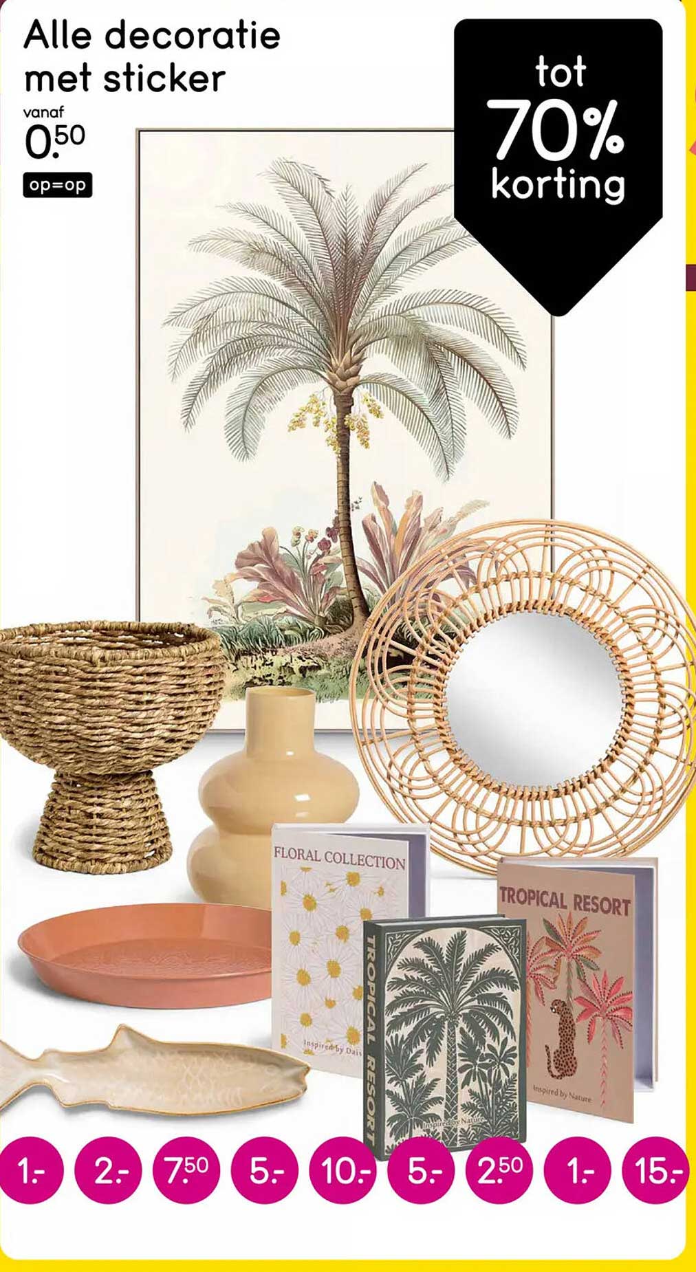 Alle decoratie met sticker