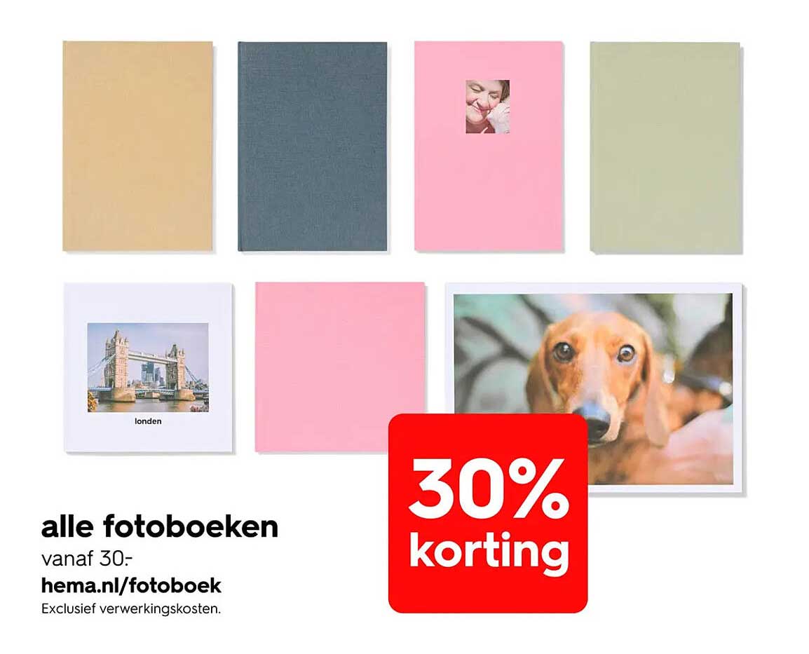 alle fotoboeken 30% korting