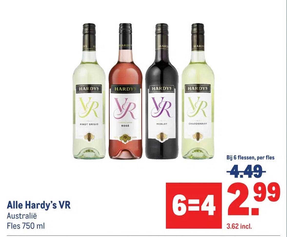 Alle Hardy’s VR Australië Fles 750 ml 6=4