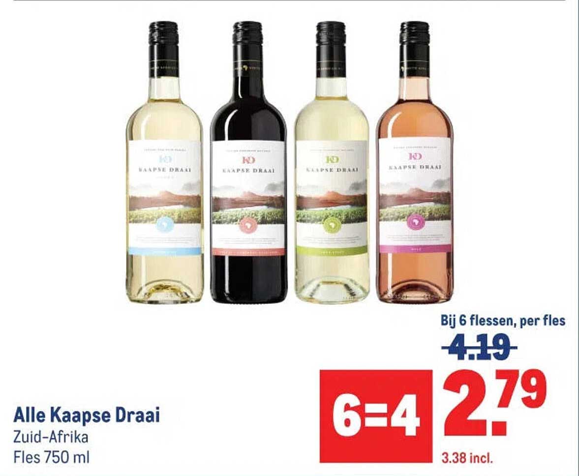 Alle Kaapse Draadj Zuid-Afrika Fles 750 ml 6=4