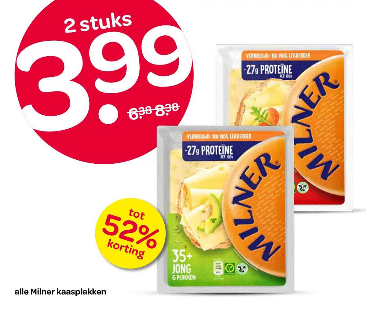 alle Milner kaasplakken 2 stuks