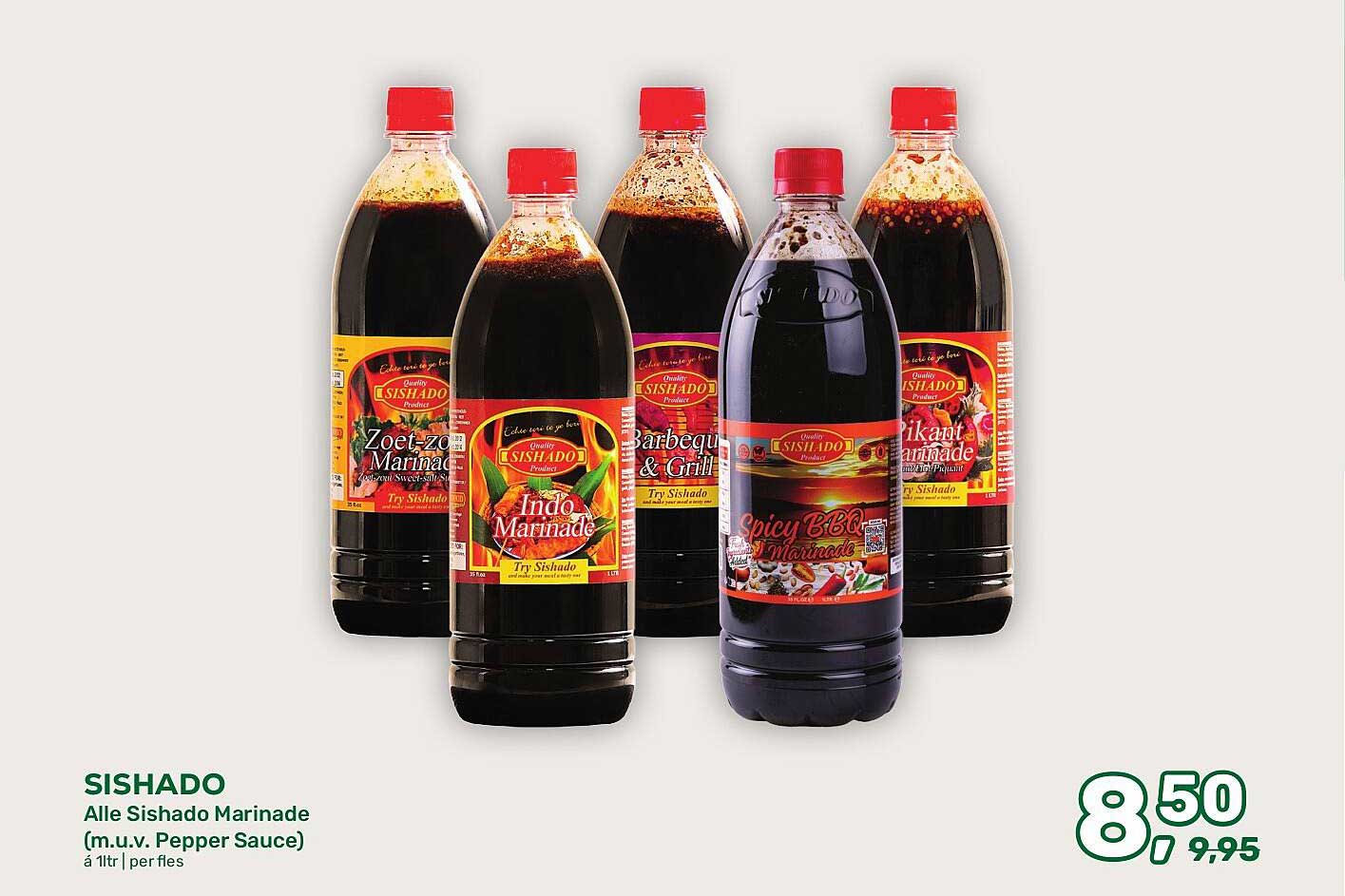 Alle Sishado Marinade (m.u.v. Pepper Sauce) á 1ltr | per fles