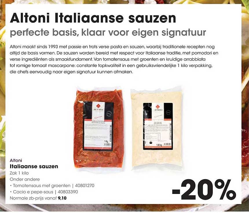 Altoni Italiaanse sauzen -20%