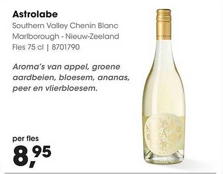 Astrolabe Southern Valley Chenin Blanc Marlborough - Nieuw-Zeeland Fles 75 cl | 8701790