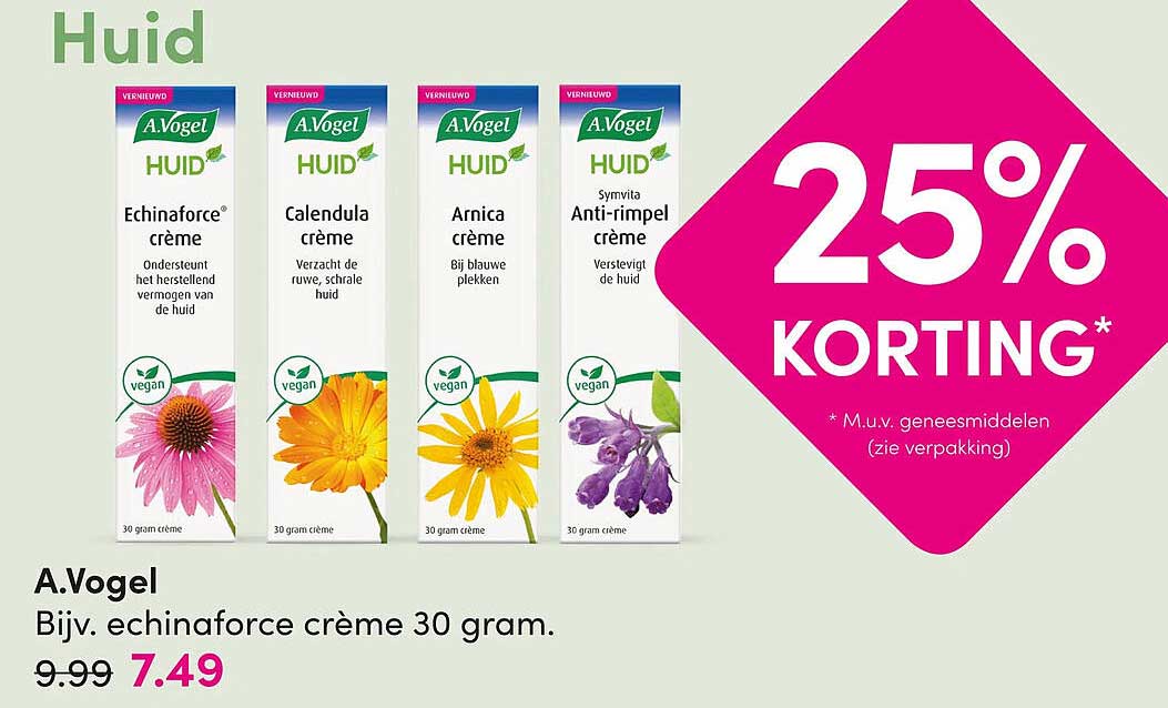 A.Vogel Bijv. echinaforce crème 30 gram. 25% KORTING*