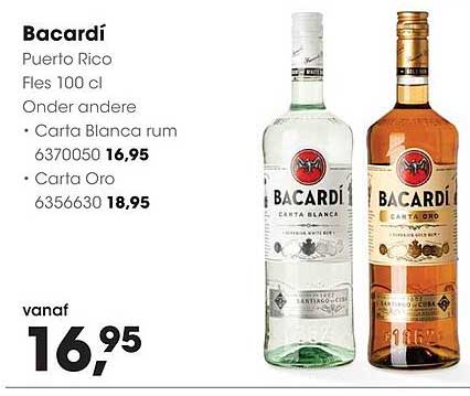 Bacardi Puerto Rico Fles 100 cl