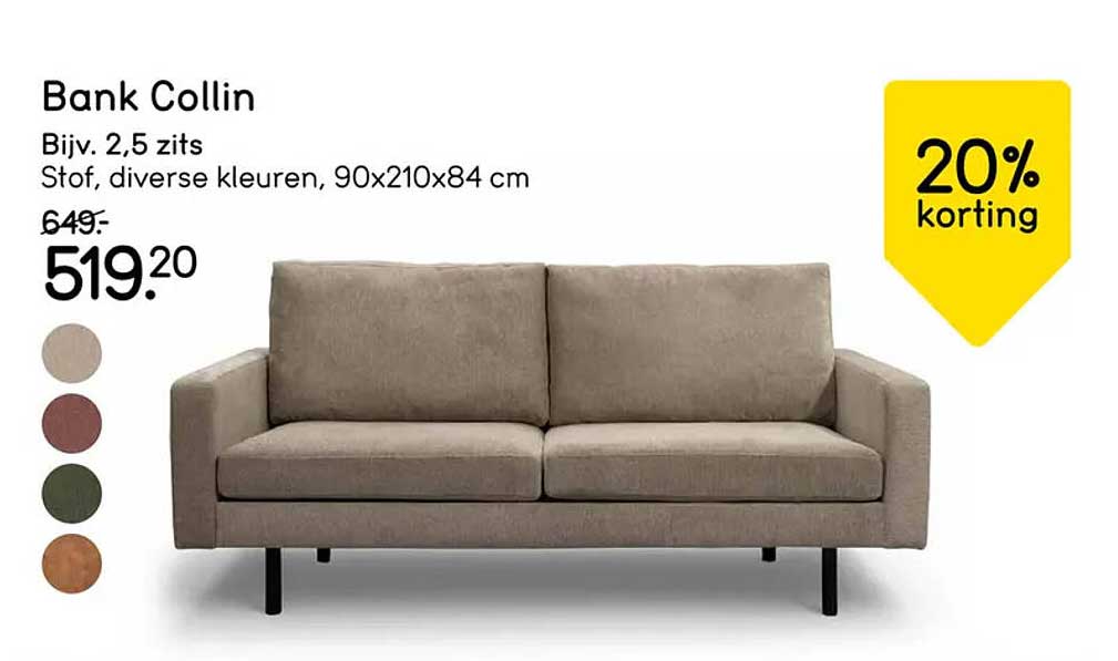 Bank Collin 20% korting