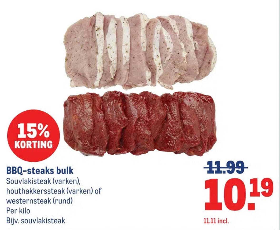 BBQ-steaks bulk