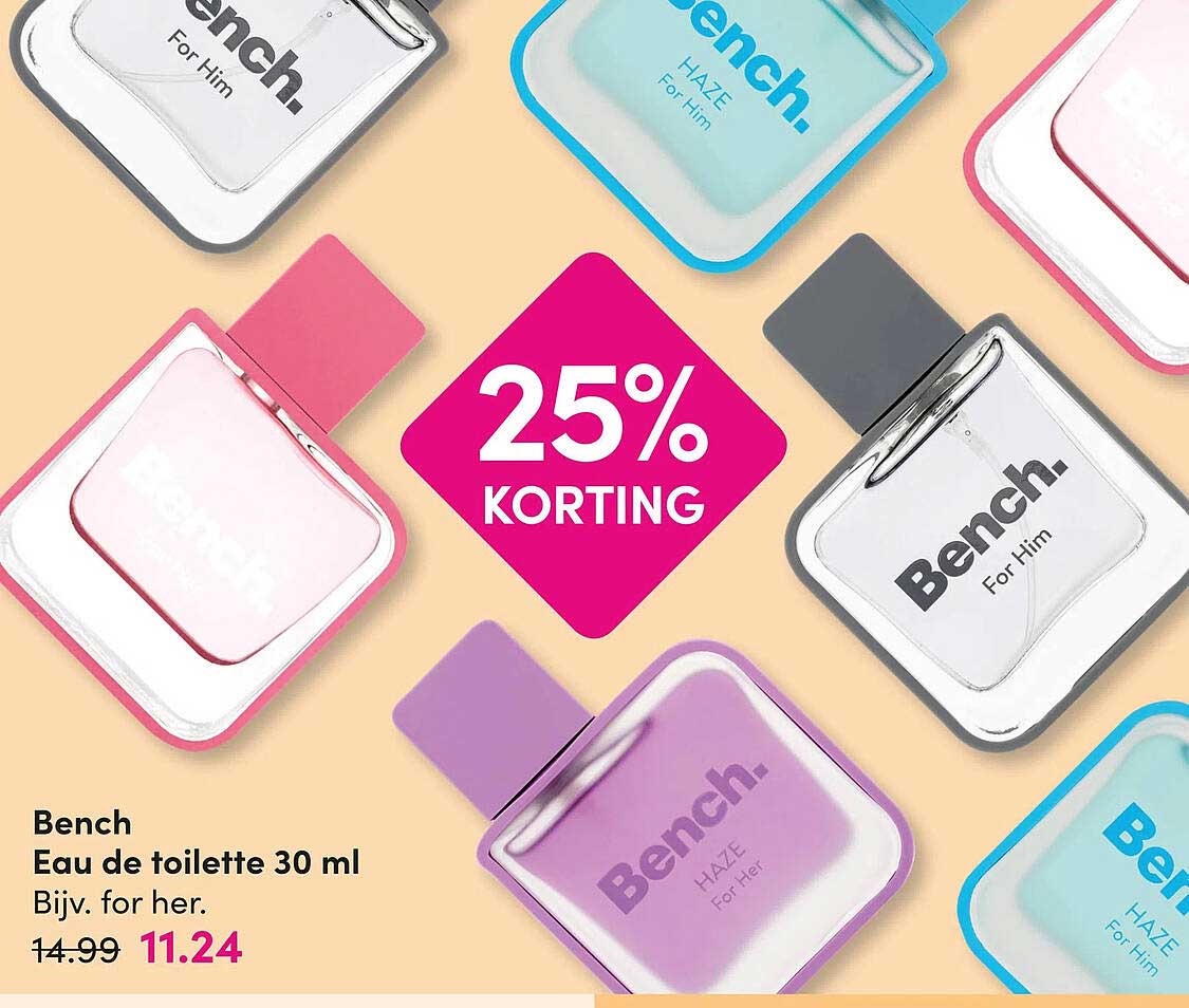 Bench Eau de toilette 30 ml Bijv. for her. 25% KORTING